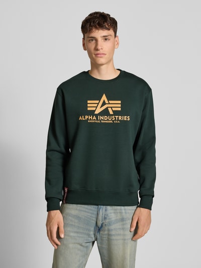 Alpha Industries Sweatshirt mit Label-Print Petrol 4