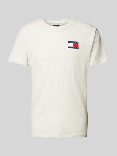 Tommy Jeans T-Shirt mit Label-Print Offwhite Melange 2