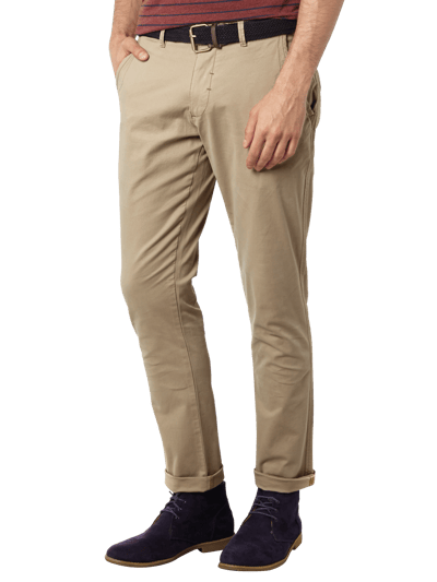 Montego Chino mit Gürtel in Flechtoptik Beige 3