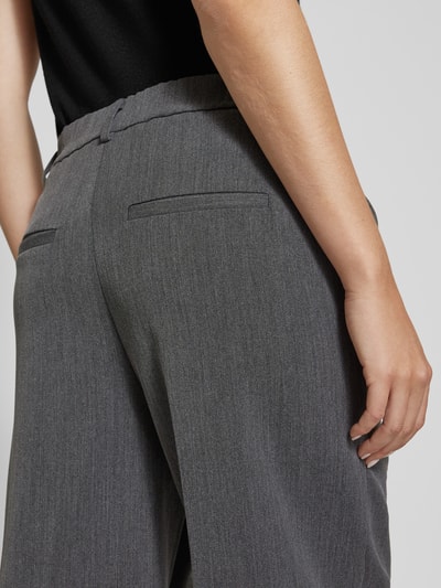 YAS Wide Leg Stoffhose mit elastischem Bund Modell 'LIKKA' Anthrazit 3