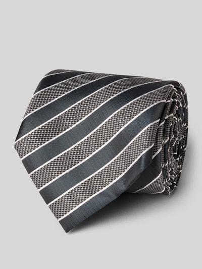 BOSS Stropdas van zijdemix Antraciet - 1