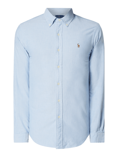 Polo Ralph Lauren Koszula casualowa o kroju slim fit z tkaniny Oxford Błękitny 2