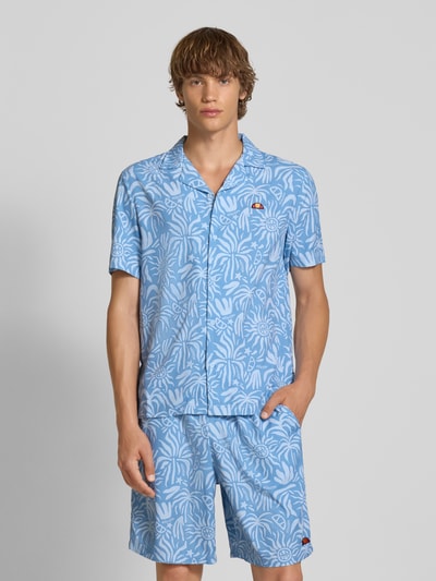 Ellesse Regular fit vrijetijdsoverhemd met logobadge, model 'SUNNAMI' Lichtblauw - 4