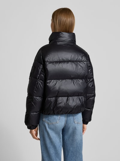 Marc Cain Regular fit gewatteerd jack met gevoerde opstaande kraag Zwart - 5