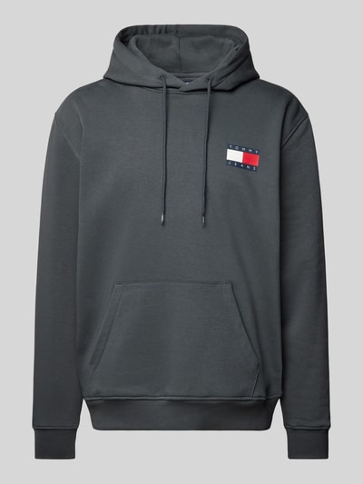 Tommy Jeans Hoodie met labelprint, model 'ESSENTIAL' Antraciet - 2