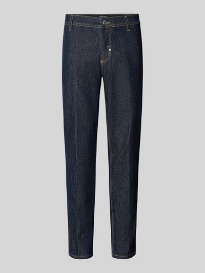 Produktfoto, Slim Fit Jeans aus Baumwoll-Mix von Antony Morato in Dunkelblau mit Kontrastnähten und 5-Pocket-Design, Herren Jeans
