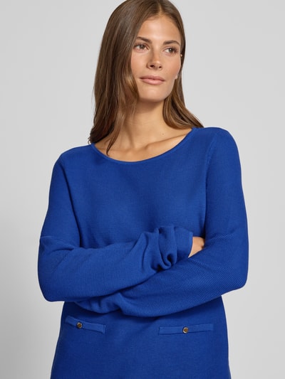 Betty Barclay Sweter z dzianiny z okrągłym dekoltem Królewski niebieski 3