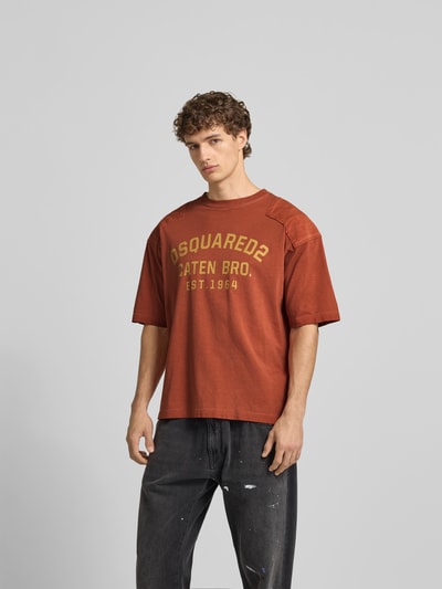 Dsquared2 T-Shirt mit verstärktem Schultern Orange 4