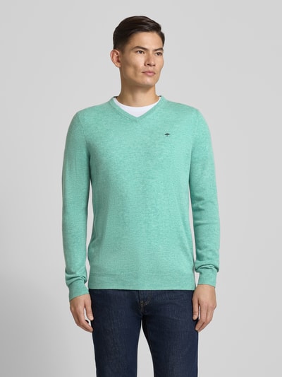 Fynch-Hatton Regular Fit Pullover mit Kaschmir-Anteil Modell 'Merino' Schilf 4