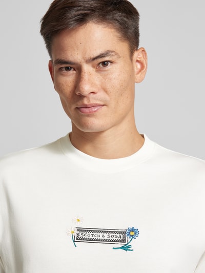 Scotch & Soda T-Shirt mit Label-Print Offwhite 3