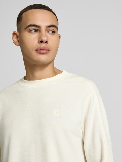 Calvin Klein Jeans Longsleeve mit Ziernähten Offwhite 3