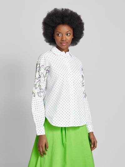 Essentiel Blouse met pailletten en siersteentjes Wit - 4