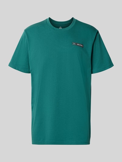 Produktfoto, Regular Fit T-Shirt mit Logo-Applikation von Under Armour in Grün, Baumwoll-Mix, Rundhalsausschnitt, klare Struktur