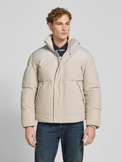 BOSS Orange Regular Fit Steppjacke mit Label-Patch Modell 'Ocord' Beige 4