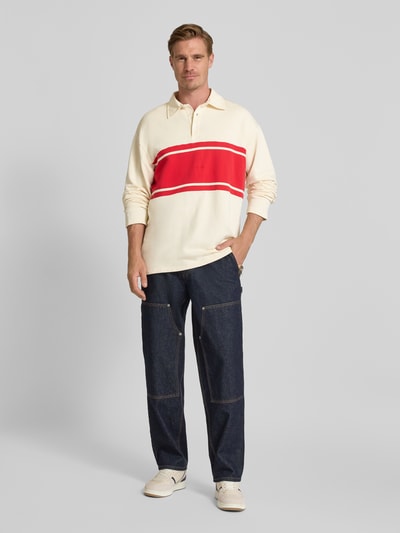 Forét Langarmshirt aus Escorial Wolle mit Polokragen Modell 'MATCH' Offwhite 1