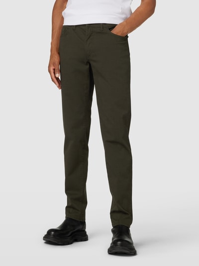 Brax Spodnie z dodatkiem wiskozy i 5 kieszeniami model ‘CADIZ’ Oliwkowy 4
