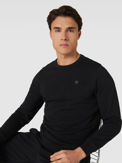 Knowledge Cotton Apparel Sweatshirt met labeldetail Zwart - 3