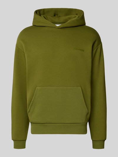 REVIEW Hoodie mit Logo und Känguru-Tasche Grass 1