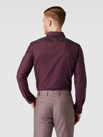 BOSS Slim Fit Business-Hemd mit Kentkragen Modell 'HANK' Bordeaux 5