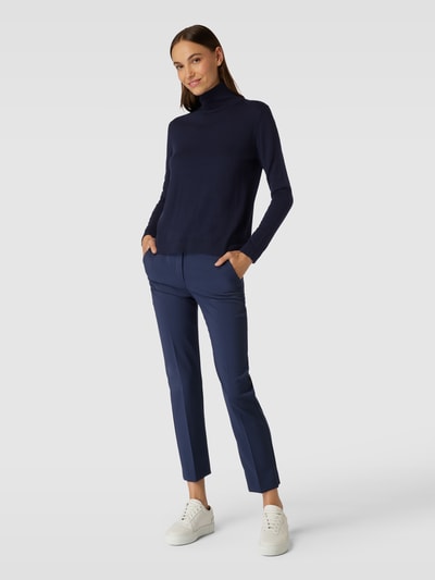 Weekend Max Mara Shirt met lange mouwen en opstaande kraag, model 'KIKU' Marineblauw - 1