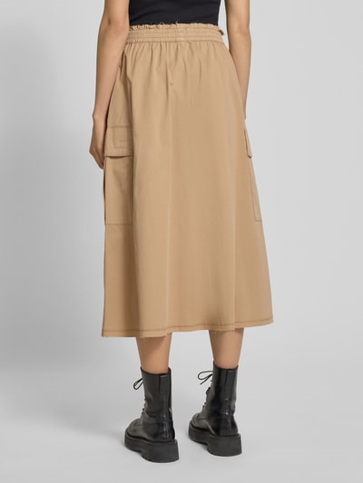 MOS MOSH Spódnica midi z elastycznym pasem model ‘Dahlia’ Beżowy 5