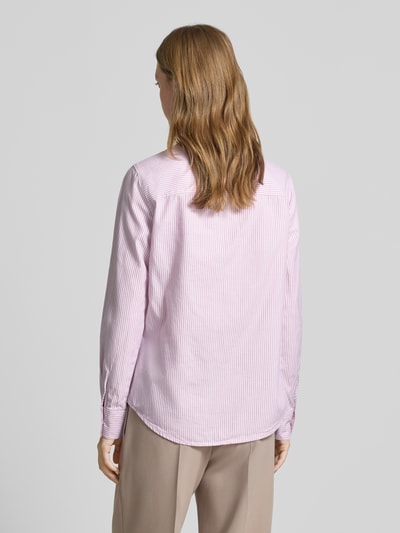 Fynch-Hatton Regular fit overhemdblouse met logostitching Rosé - 5