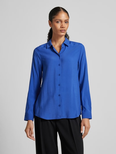 Seidensticker Regular fit overhemdblouse van viscose met deelnaden Koningsblauw - 4