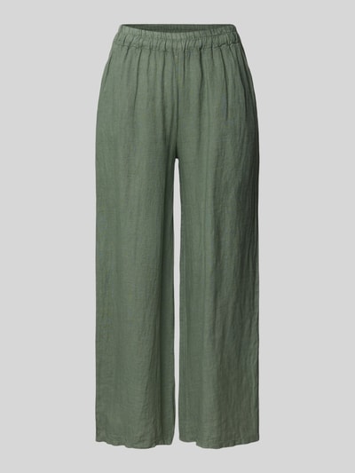 ZABAIONE Leinenhose mit Eingrifftaschen Khaki 2