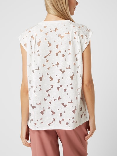 Ted Baker Blousetop met etskanteffect, model 'Ericah'  Wit - 5