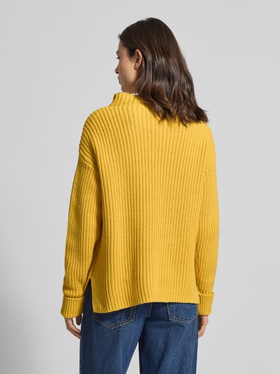 Selected Regular Fit Strickpullover mit Bio-Baumwoll-Anteil Modell 'SELMA' GELB 5