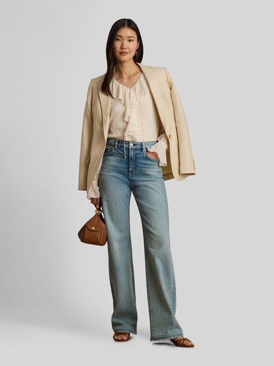 Lauren Ralph Lauren bluzka o kroju regular fit z kołnierzem z falbanami Écru 1