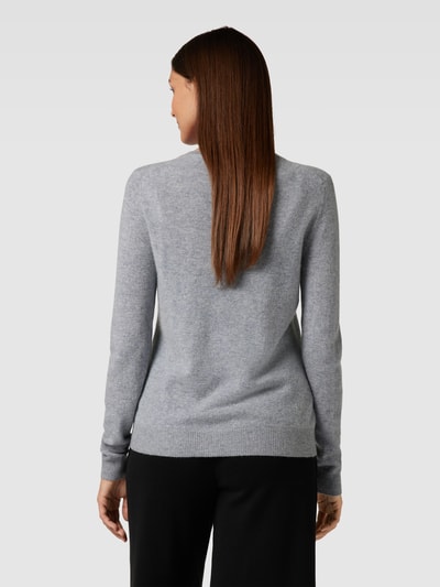 Christian Berg Woman Strickjacke aus Kaschmir mit Knopfleiste Mittelgrau meliert 5