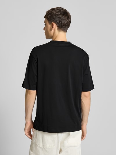 Hugo Blue Regular Fit T-Shirt aus reiner Baumwolle Black 5