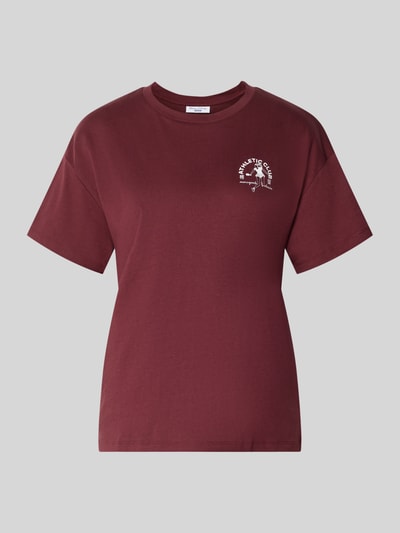 Marc O'Polo DENIM Regular Fit T-Shirt aus reiner Baumwolle Bordeaux 2