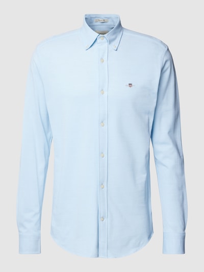 Gant Regular Fit Freizeithemd mit Button-Down-Kragen Modell 'PIQUE' Bleu 2