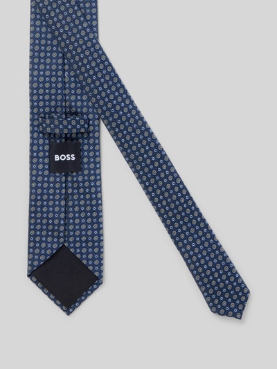 BOSS Stropdas van zijdemix Marineblauw - 2