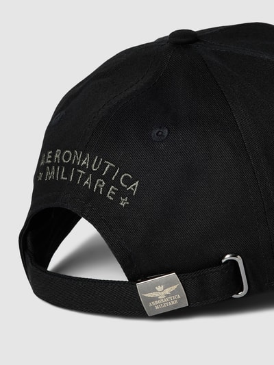 Aeronautica Militare Czapka z daszkiem i detalem z logo model ‘CAPPELLINO’ Czarny 3