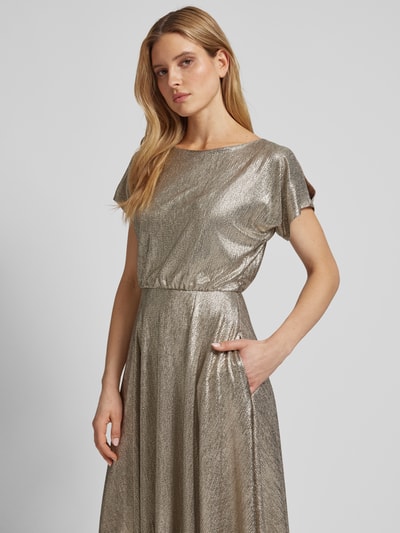 Swing Cocktailkleid in Glanz-Optik Gold 3