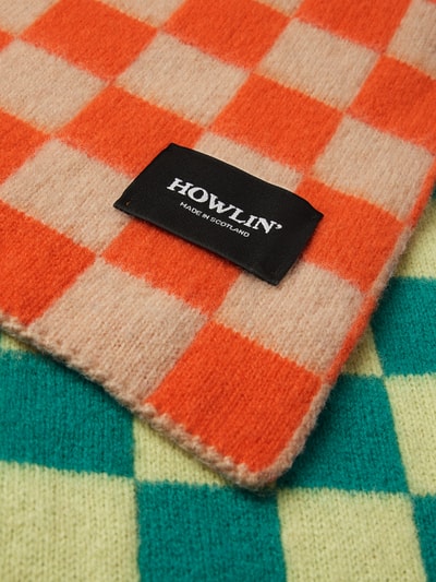 HOWLIN Schal aus Lammwolle mit Label-Detail Modell 'KINK JAMMY' Orange 2