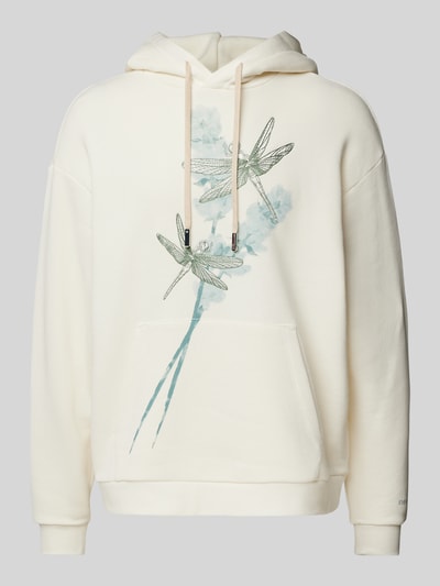 Emporio Armani Hoodie mit Motiv-Stitching Offwhite 1