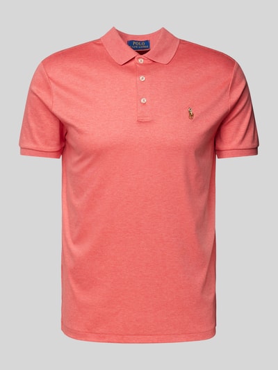 Polo Ralph Lauren Poloshirt mit Label-Stitching Hellrot Melange 2