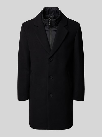 Antony Morato Regular fit lange jas met reverskraag, model 'Rupert' Zwart - 2