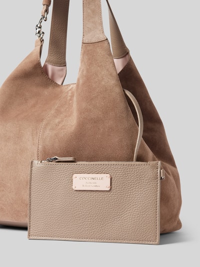Coccinelle Handtasche mit Tragehenkel Taupe 3