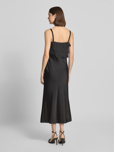 BOSS Midi-Trägerkleid mit Laser-Cut-Formen Modell 'DALASER' Black 5