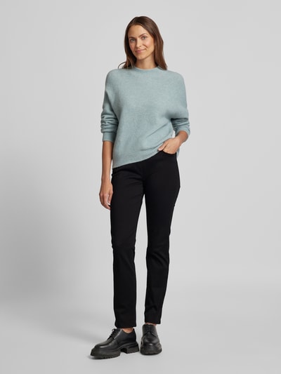 Raphaela By Brax Slim fit broek met elastische band, model 'Pamina' Zwart - 1