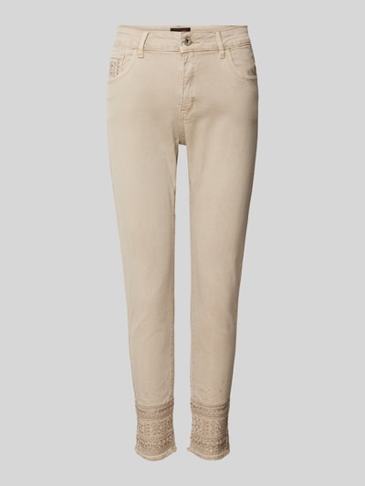 miss goodlife Slim fit jeans met siersteentjes Beige - 2