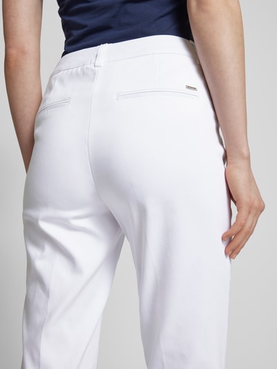 Gardeur Regular fit broek met paspelzakken, model 'Denise' Wit - 3