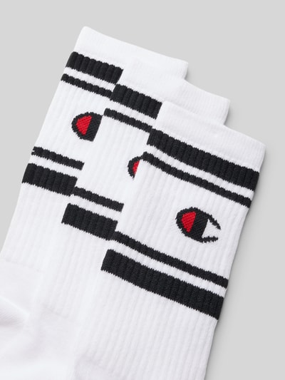 CHAMPION Socken mit Logo-Stitching Modell 'Crew' im 3er-Pack Weiss 2