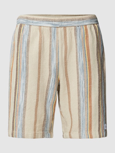 Knowledge Cotton Apparel Bermudas mit Streifenmuster Beige 2