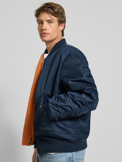Diesel Bomberjacke mit gerippten Abschlüssen Dunkelblau 3